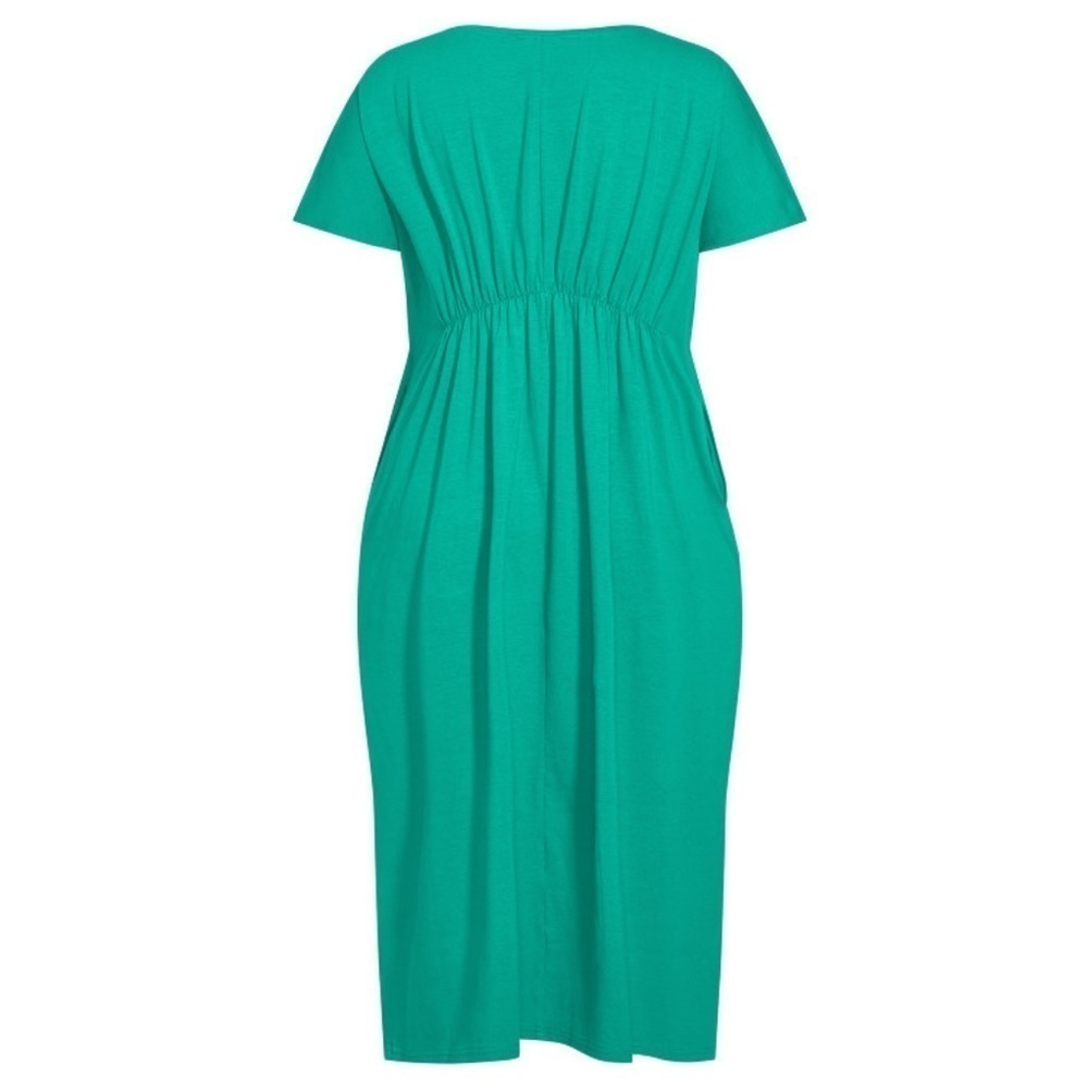 EVANS 22/24W (2X) Teal Cool Tie w/ Pockets Midi Dress W98.10 - Picture 3 of 5